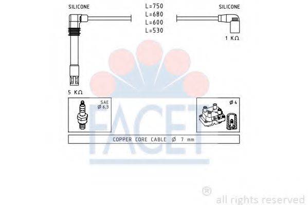 FACET 49468 Комплект дротів запалювання