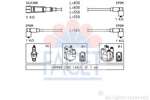 FACET 47159 Комплект дротів запалювання