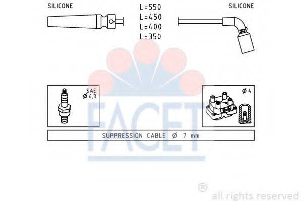 FACET 49680 Комплект дротів запалювання