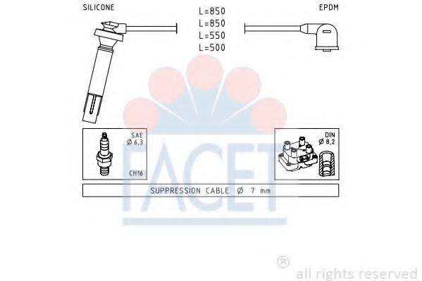 FACET 47106 Комплект дротів запалювання