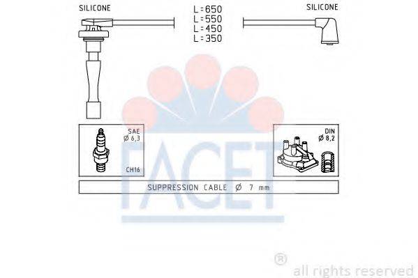 FACET 49709 Комплект дротів запалювання