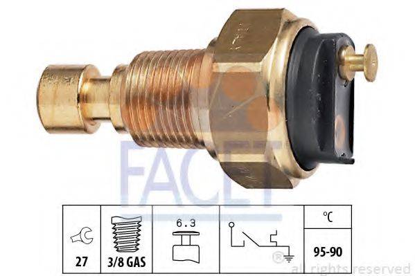 FACET 75037 Термивимикач, вентилятор радіатора