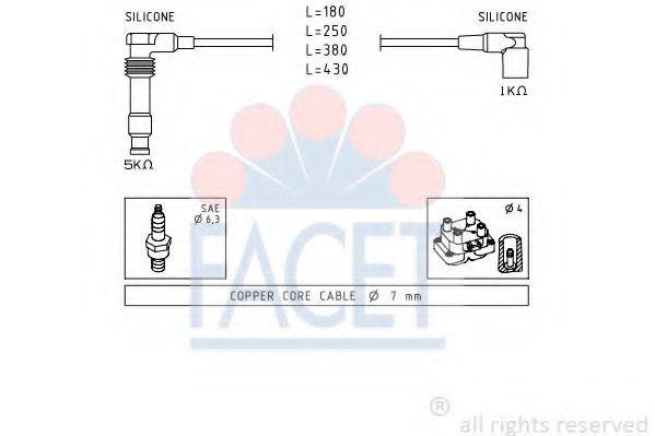 FACET 49562 Комплект дротів запалювання