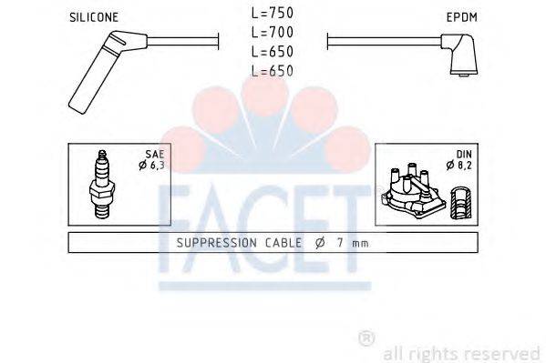 FACET 49420 Комплект дротів запалювання