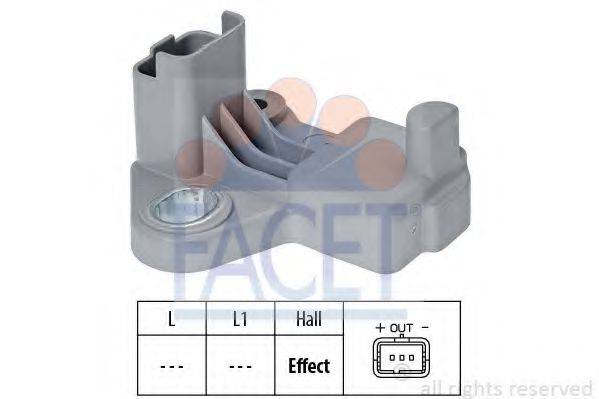 FACET 90602 Датчик імпульсів; Датчик імпульсів, маховик; Датчик, положення розподільного валу