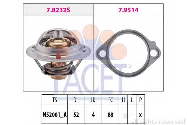 FACET 78232 Термостат, охолоджуюча рідина