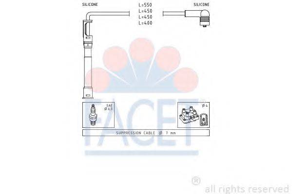 FACET 49681 Комплект дротів запалювання