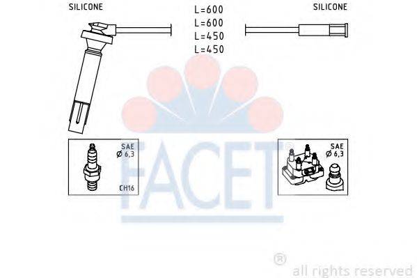 FACET 49813 Комплект дротів запалювання