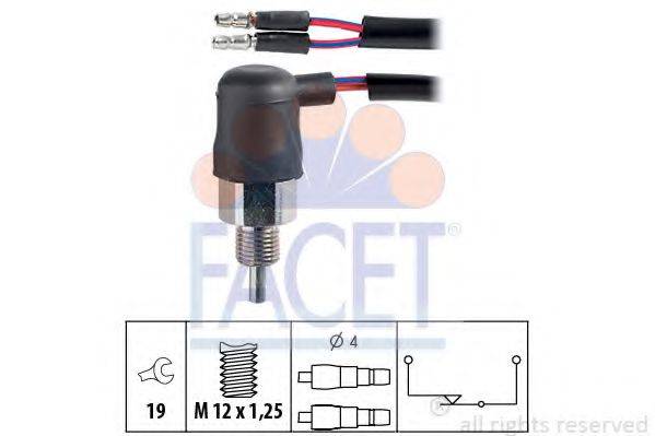 FACET 76047 Вимикач, фара заднього ходу