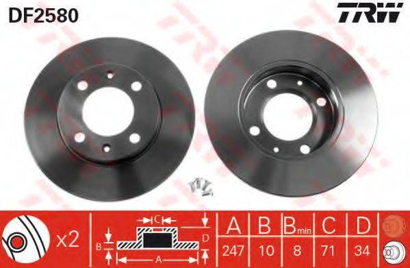 TRW DF2580 гальмівний диск