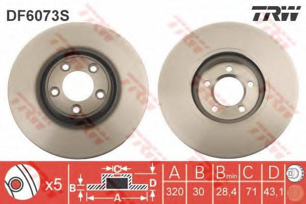 TRW DF6073S гальмівний диск