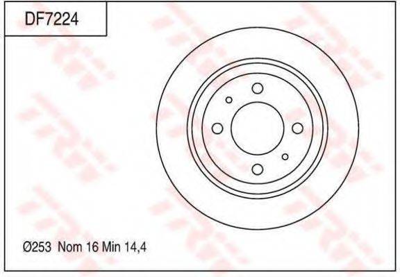 TRW DF7224 гальмівний диск