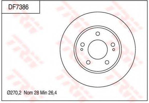 TRW DF7386 гальмівний диск