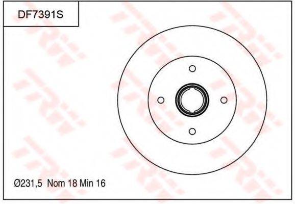 TRW DF7391S гальмівний диск