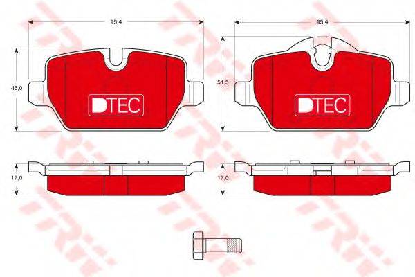 TRW GDB1612DTE Комплект гальмівних колодок, дискове гальмо