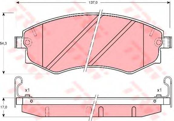 TRW GDB3169 Комплект гальмівних колодок, дискове гальмо