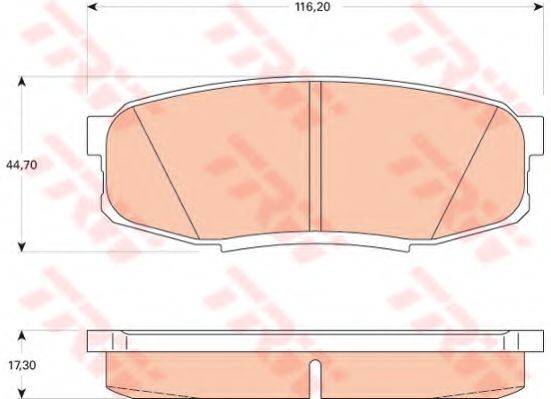 TRW GDB3491 Комплект гальмівних колодок, дискове гальмо