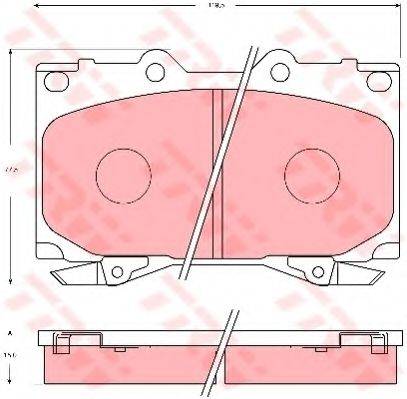 TRW GDB7072 Комплект гальмівних колодок, дискове гальмо
