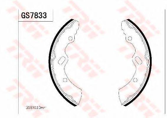 TRW GS7833 Комплект гальмівних колодок