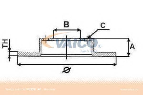 VAICO V1080050 гальмівний диск