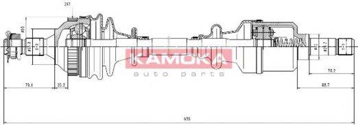 KAMOKA CT1138926A Приводний вал