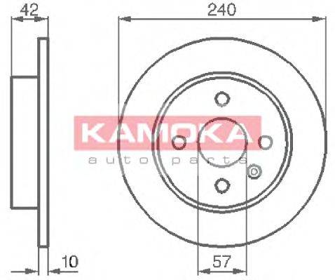 KAMOKA 1032086 гальмівний диск