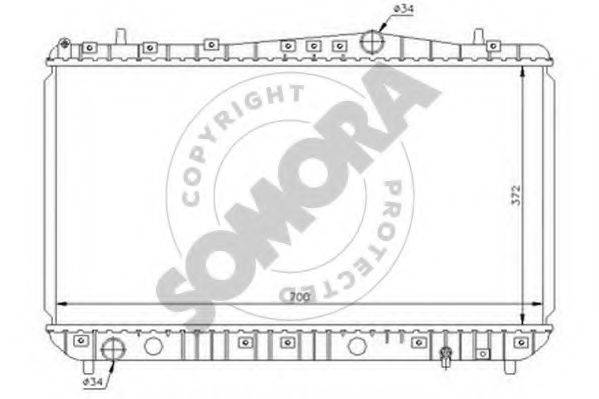 SOMORA 064040 Радіатор, охолодження двигуна