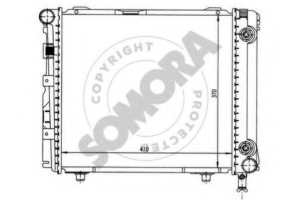 SOMORA 170442A Радіатор, охолодження двигуна