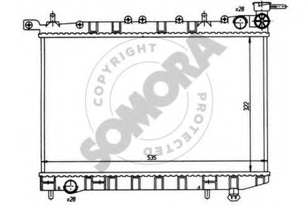 SOMORA 193240 Радіатор, охолодження двигуна