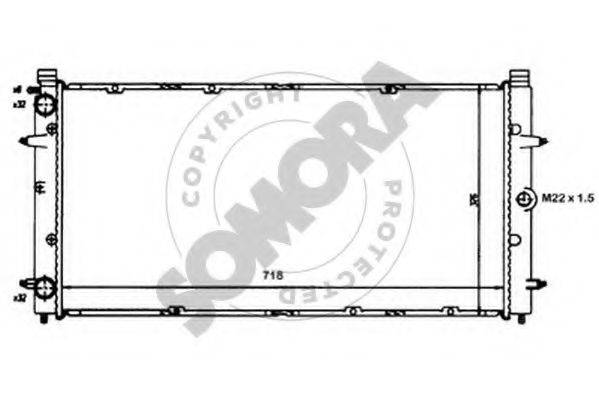 SOMORA 354040 Радіатор, охолодження двигуна