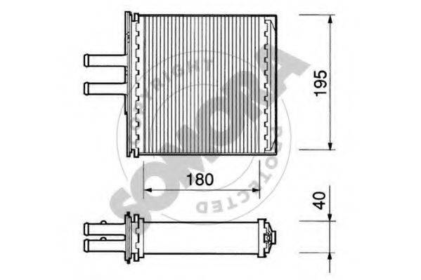SOMORA 081250 Теплообмінник, опалення салону