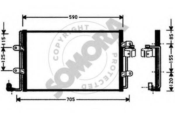 SOMORA 010160 Конденсатор, кондиціонер