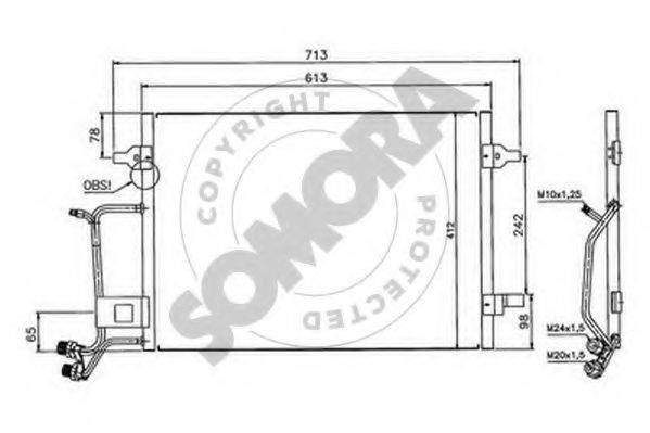 SOMORA 020960 Конденсатор, кондиціонер