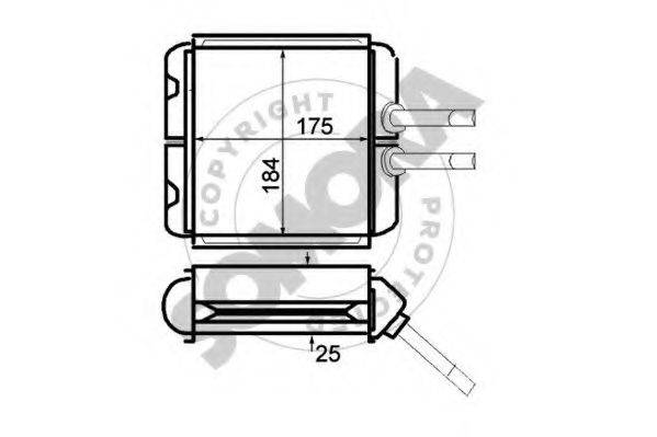 SOMORA 062050 Теплообмінник, опалення салону