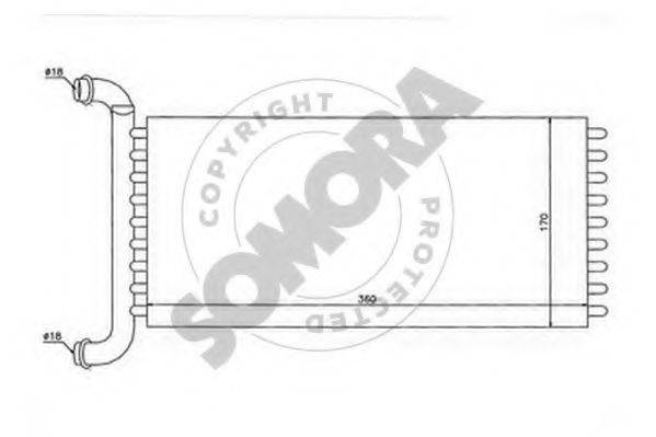 SOMORA 173150 Теплообмінник, опалення салону