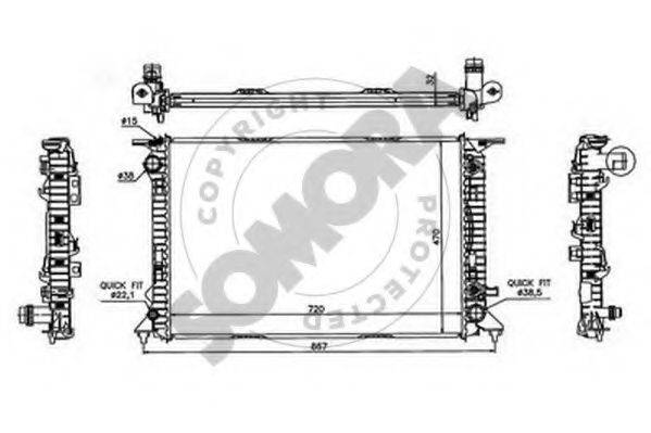 SOMORA 021740D Радіатор, охолодження двигуна