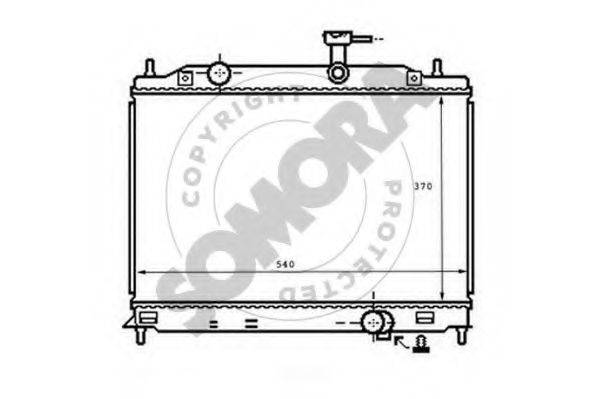 SOMORA 131440B Радіатор, охолодження двигуна