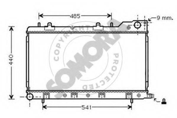 SOMORA 333240 Радіатор, охолодження двигуна