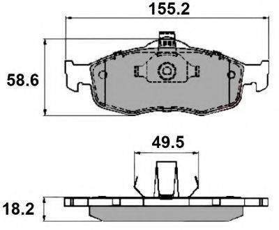 NATIONAL NP2162 Комплект гальмівних колодок, дискове гальмо