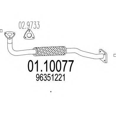 MTS 0110077 Труба вихлопного газу