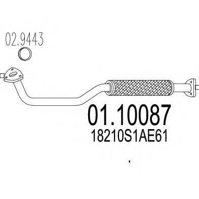 MTS 0110087 Труба вихлопного газу