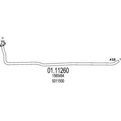 MTS 0111260 Труба вихлопного газу