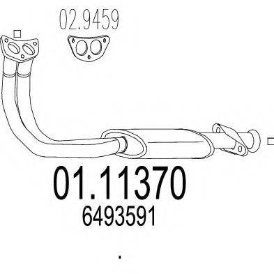 MTS 0111370 Труба вихлопного газу