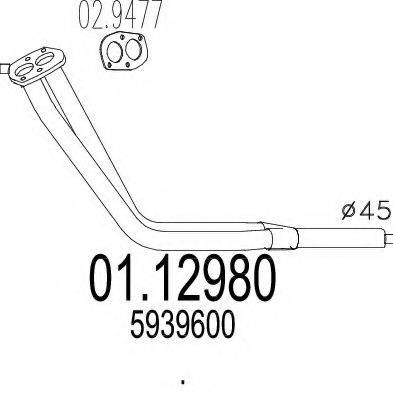 MTS 0112980 Труба вихлопного газу