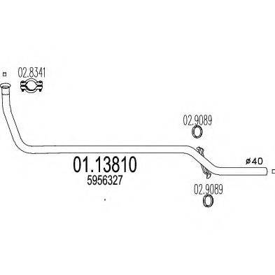 MTS 0113810 Труба вихлопного газу