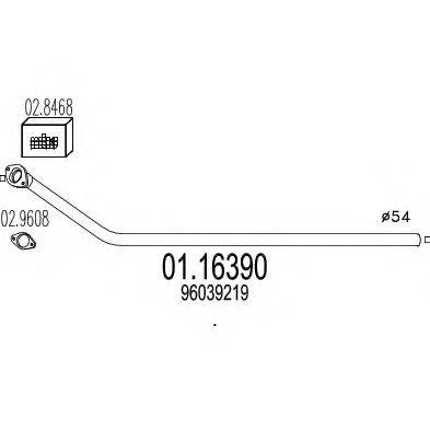 MTS 0116390 Труба вихлопного газу