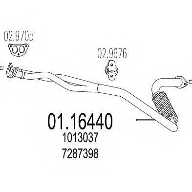 MTS 0116440 Труба вихлопного газу