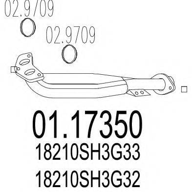 MTS 0117350 Труба вихлопного газу
