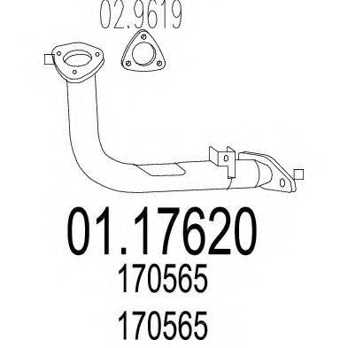 MTS 0117620 Труба вихлопного газу