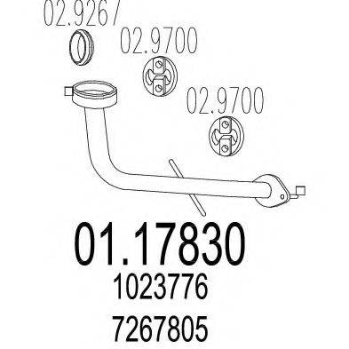 MTS 0117830 Труба вихлопного газу